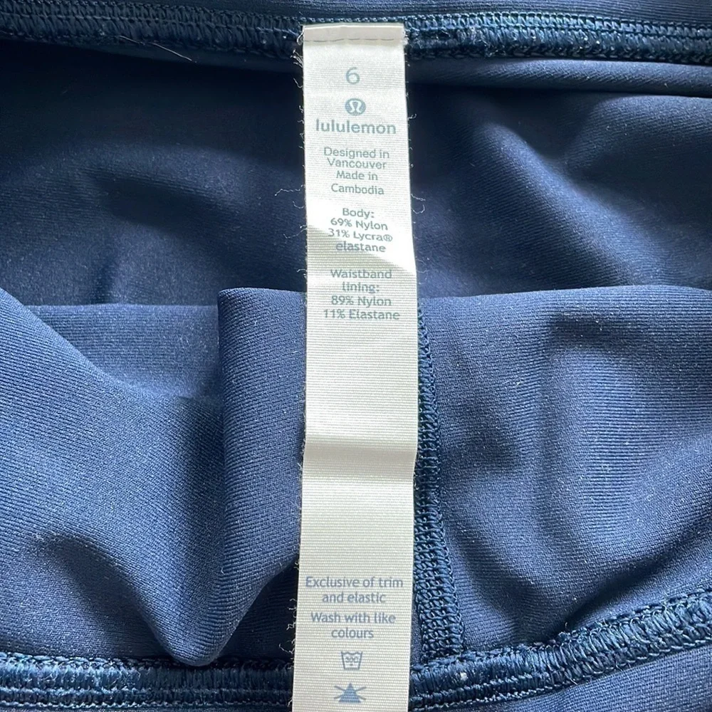 Sz6 Lululemon Tight Stuff Tight II 25” in True Navy EUC Compression Tights - Picture 13 of 14